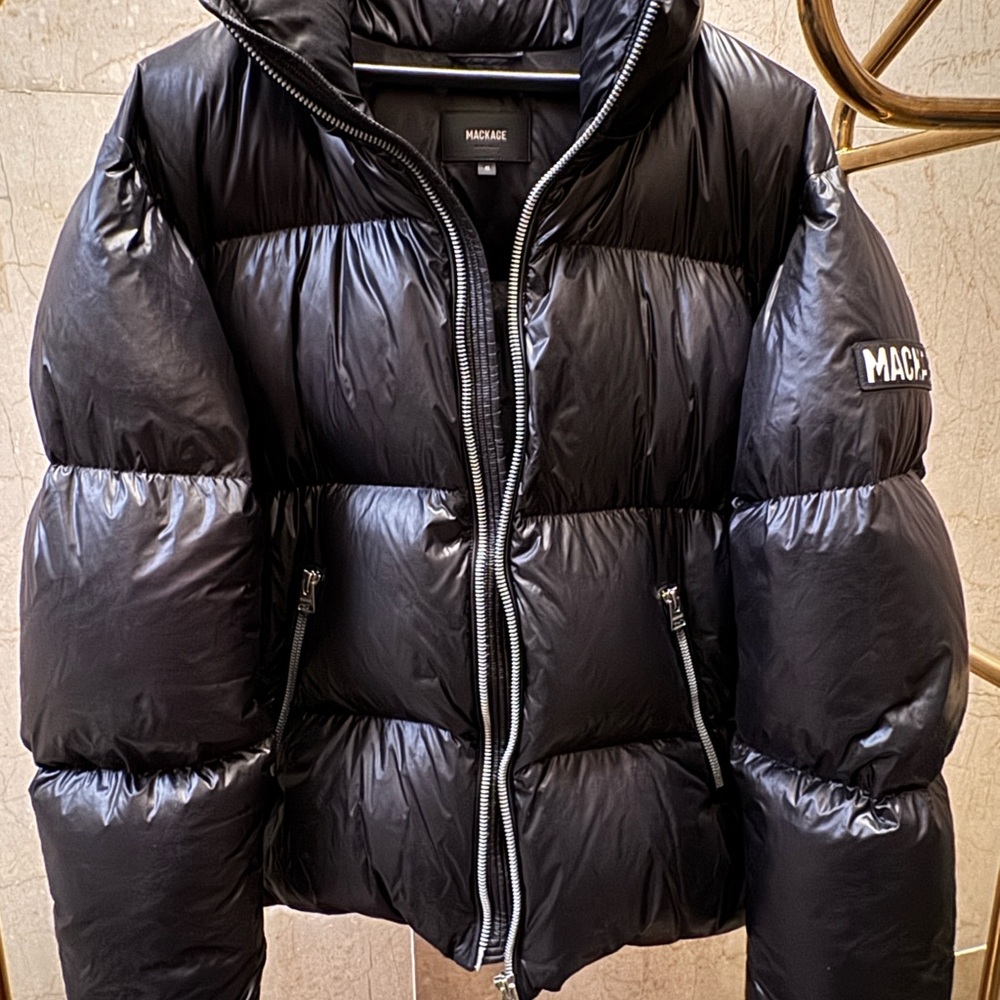 Mackage Shiny Black Puffer Jacket